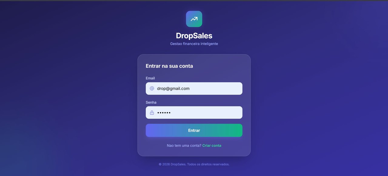 Tela de login do DropSales